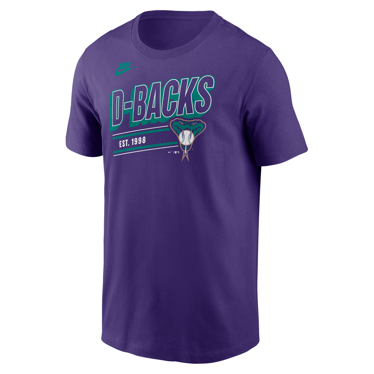 Arizona Diamondbacks Nike Purple Cooperstown Retro T-Shirt for Men product image 2, provided for visual reference and