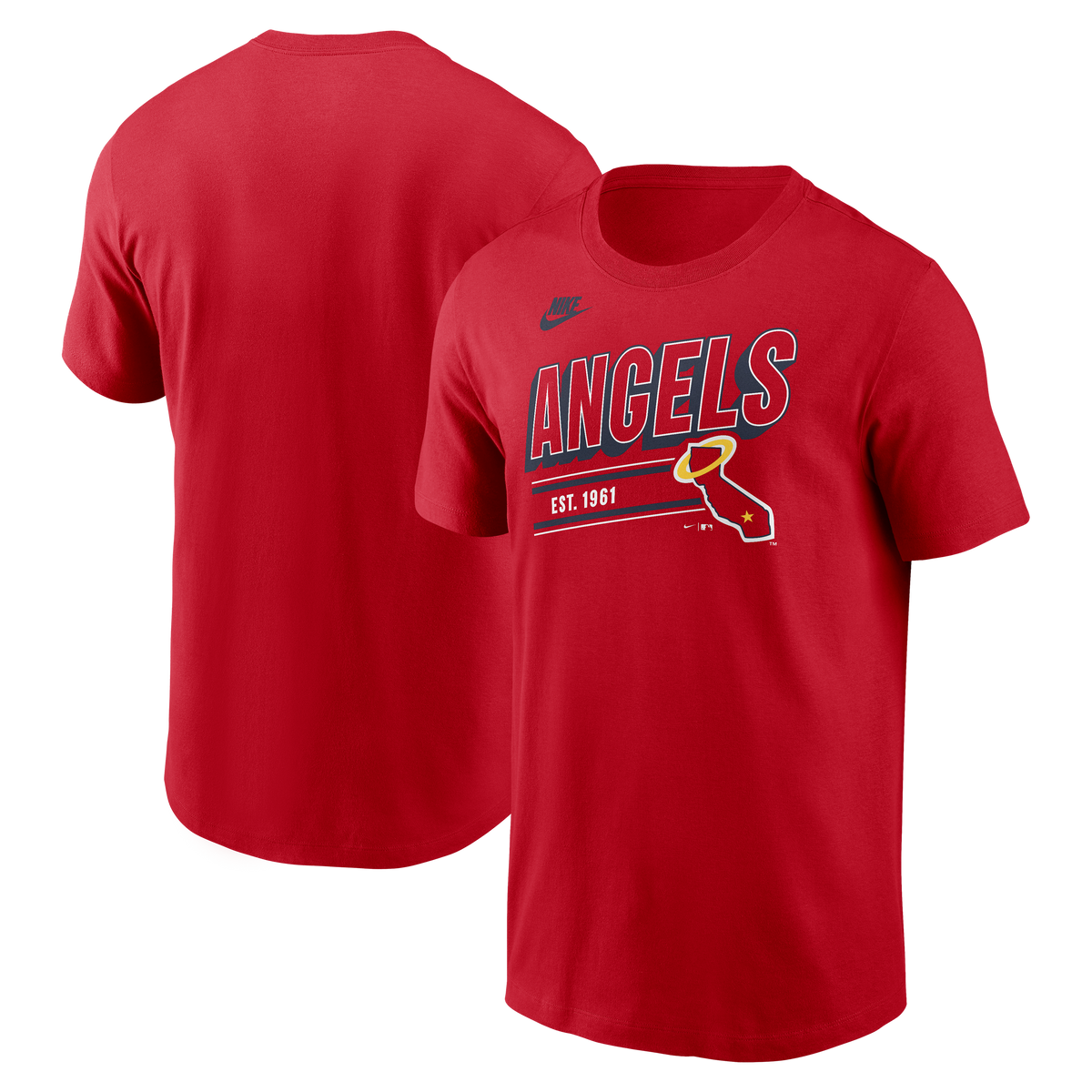 Los Angeles Angels Nike Red Cooperstown Retro T-Shirt for Men product image 1, provided for visual reference and product