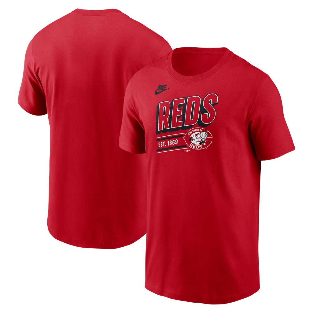 Cincinnati Reds Nike Red Cooperstown Retro T-Shirt for Men product image 1, provided for visual reference and product detail