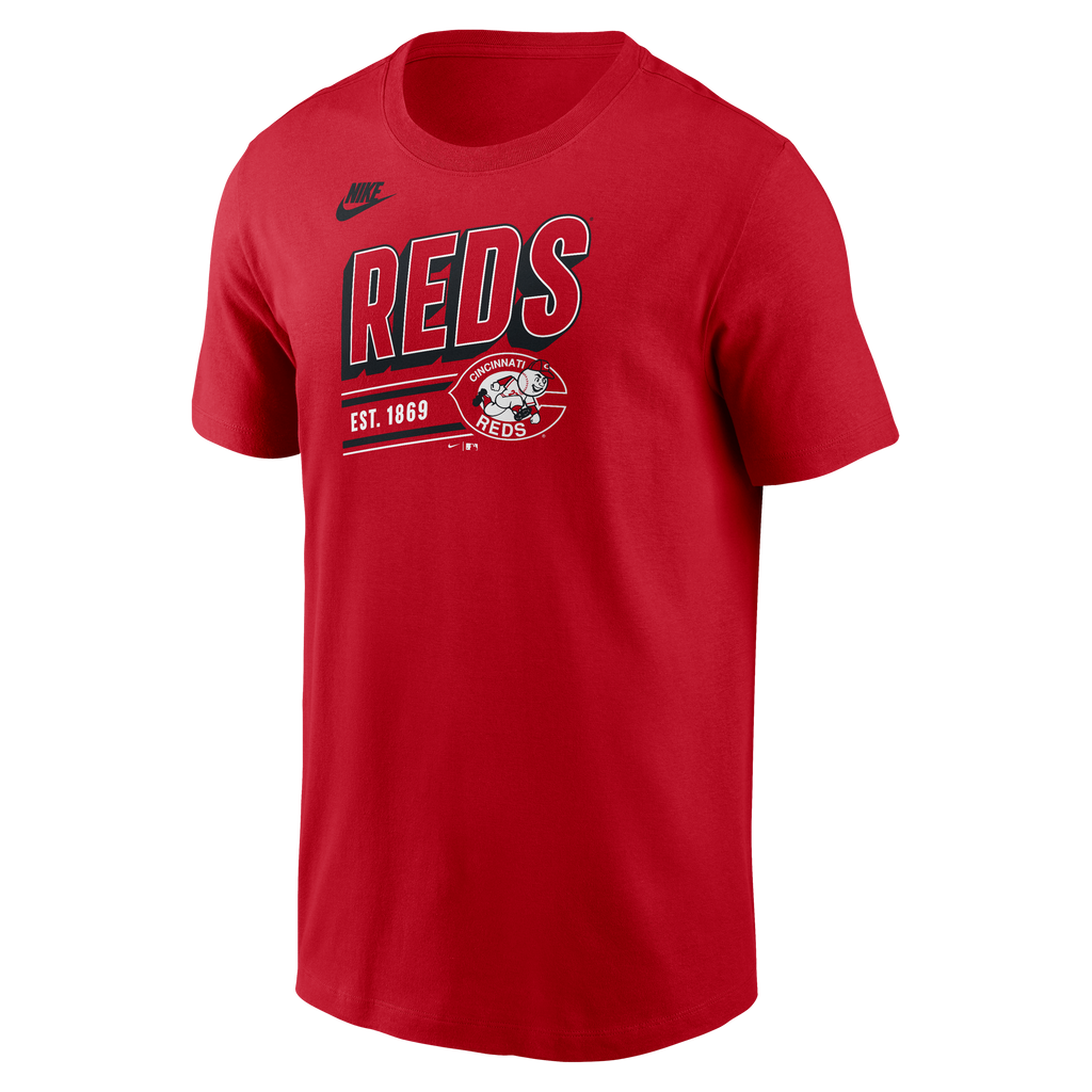 Cincinnati Reds Nike Red Cooperstown Retro T-Shirt for Men product image 2, provided for visual reference and product detail