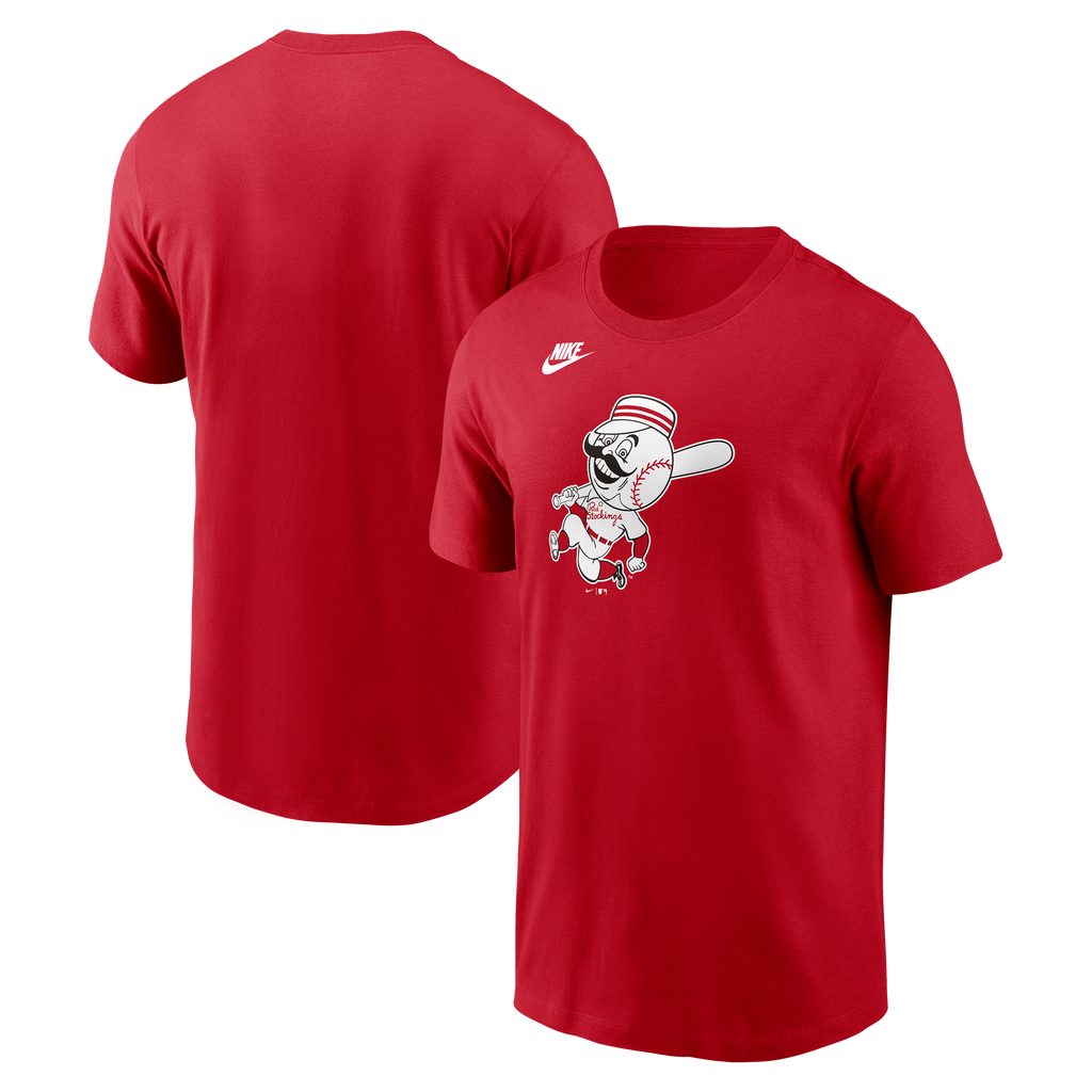 Cincinnati Reds Nike Red Cooperstown Team Logo T-Shirt for Men product image 1, provided for visual reference and product