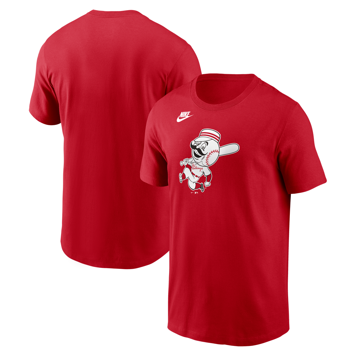 Cincinnati Reds Nike Red Cooperstown Team Logo T-Shirt for Men product image 1, provided for visual reference and product