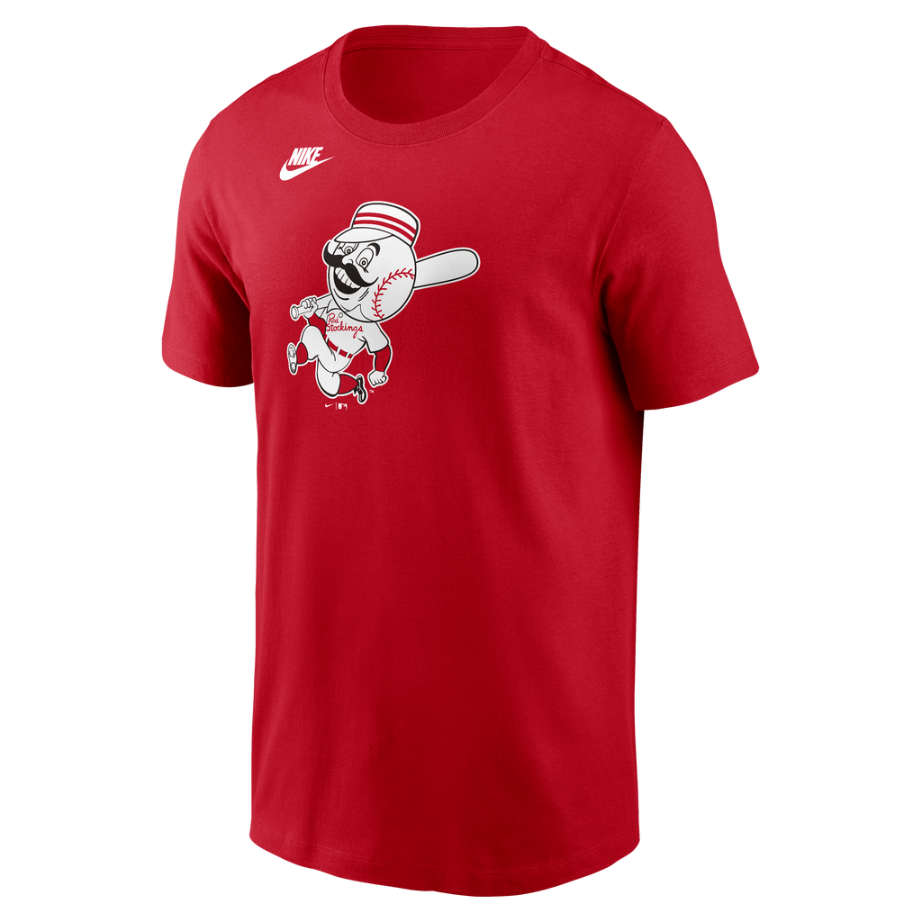 Cincinnati Reds Nike Red Cooperstown Team Logo T-Shirt for Men product image 2, provided for visual reference and product