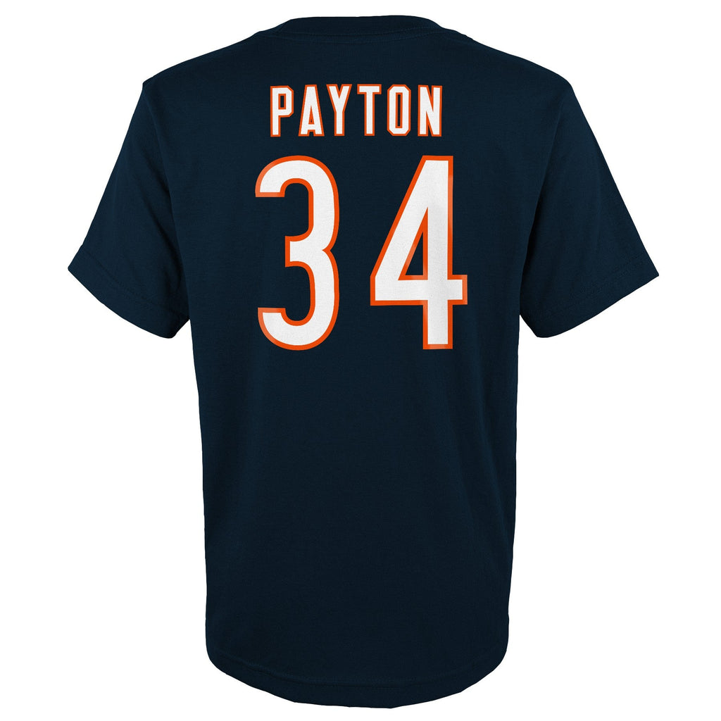 Youth Walter Payton Chicago Bears Navy Mitchell & Ness Retro Player Name And Number T-Shirt product image 3, provided for