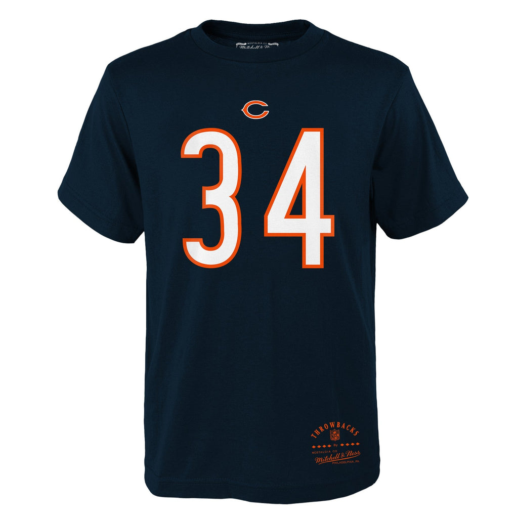 Youth Walter Payton Chicago Bears Navy Mitchell & Ness Retro Player Name And Number T-Shirt product image 2, provided for