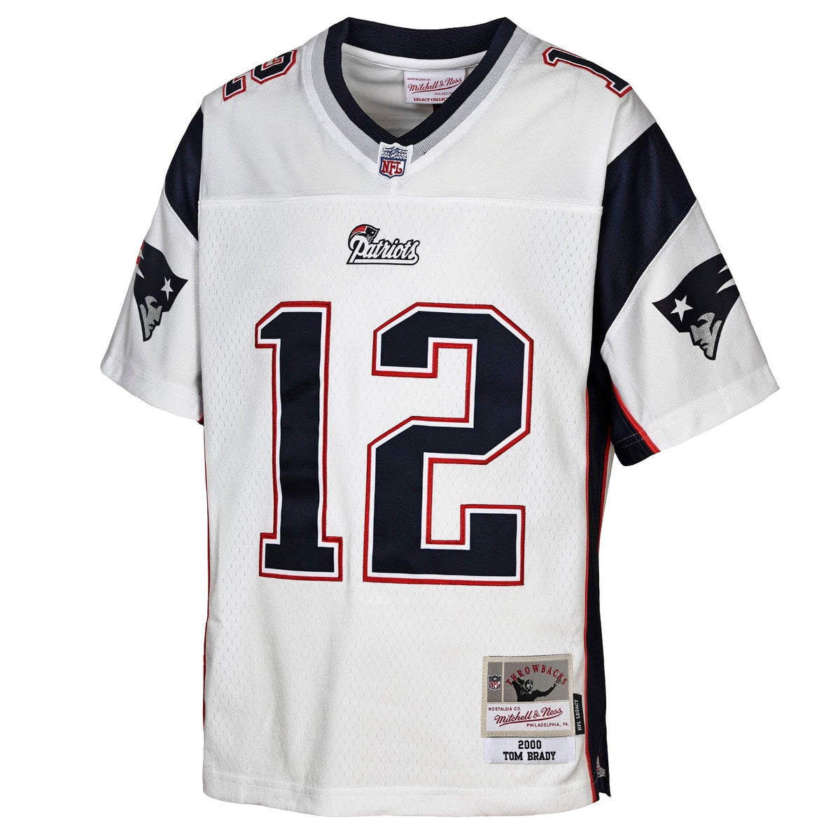 Youth New England Patriots Tom Brady Mitchell & Ness Navy Retired Player Vintage Replica Jersey product image 2, provided