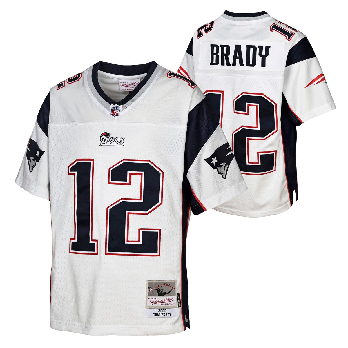 Youth New England Patriots Tom Brady Mitchell & Ness Navy Retired Player Vintage Replica Jersey product image 1, provided