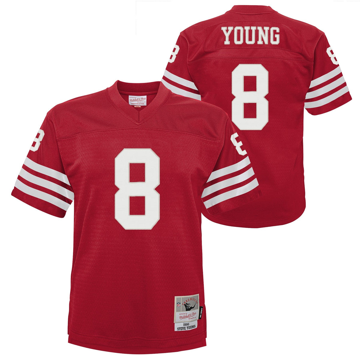 Youth San Francisco 49ers Steve Young Mitchell & Ness Scarlet Retired Player Vintage Replica Jersey product image 1,
