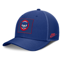 Chicago Cubs Nike Rise Royal Blue Dri-Fit Adjustable Snapback Trucker Hat product image 1, provided for visual reference and