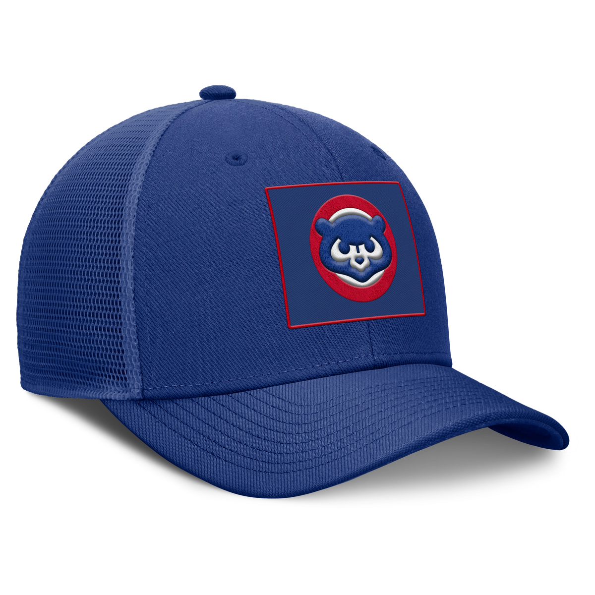 Chicago Cubs Nike Rise Royal Blue Dri-Fit Adjustable Snapback Trucker Hat product image 3, provided for visual reference and