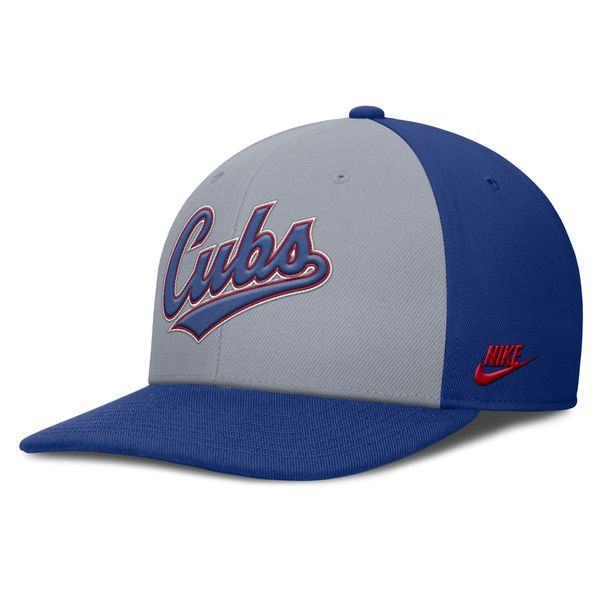 Chicago Cubs Nike Gray/Blue Dri-Fit Pro Adjustable Snapback Hat product image 3, provided for visual reference and product