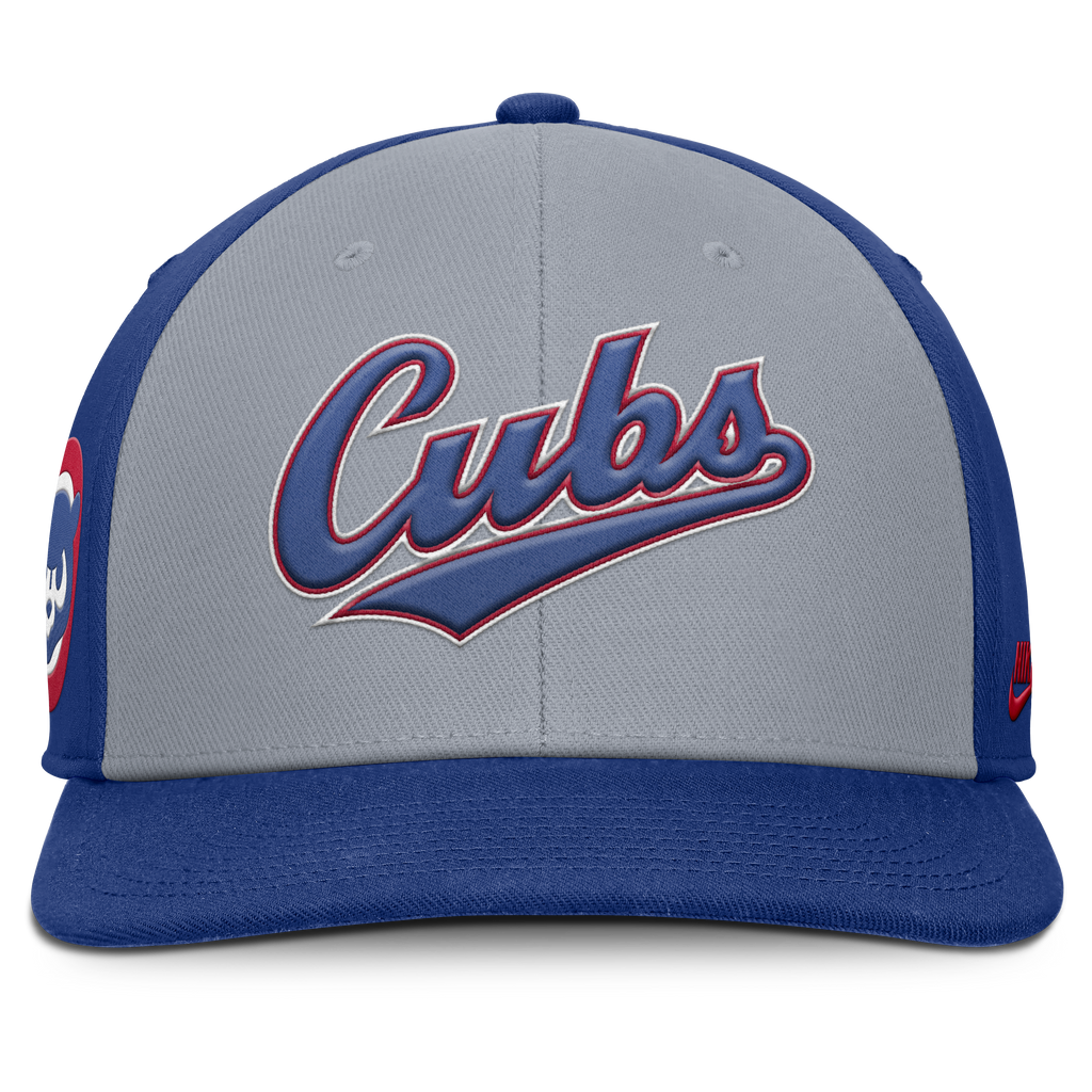 Chicago Cubs Nike Gray/Blue Dri-Fit Pro Adjustable Snapback Hat product image 2, provided for visual reference and product