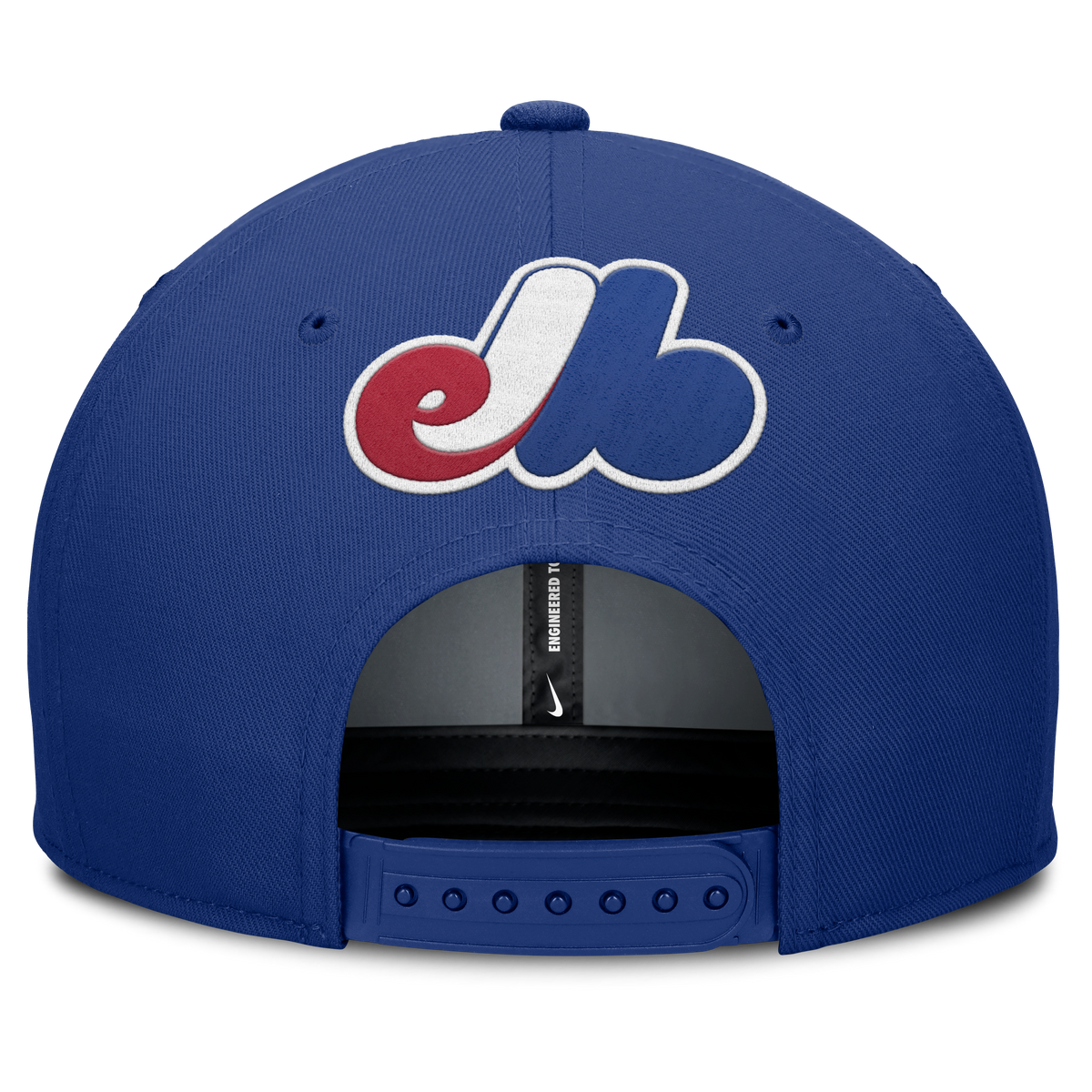 Montreal Expos Nike Gray/Royal Dri-Fit Pro Snapback Hat product image 4, provided for visual reference and product detail