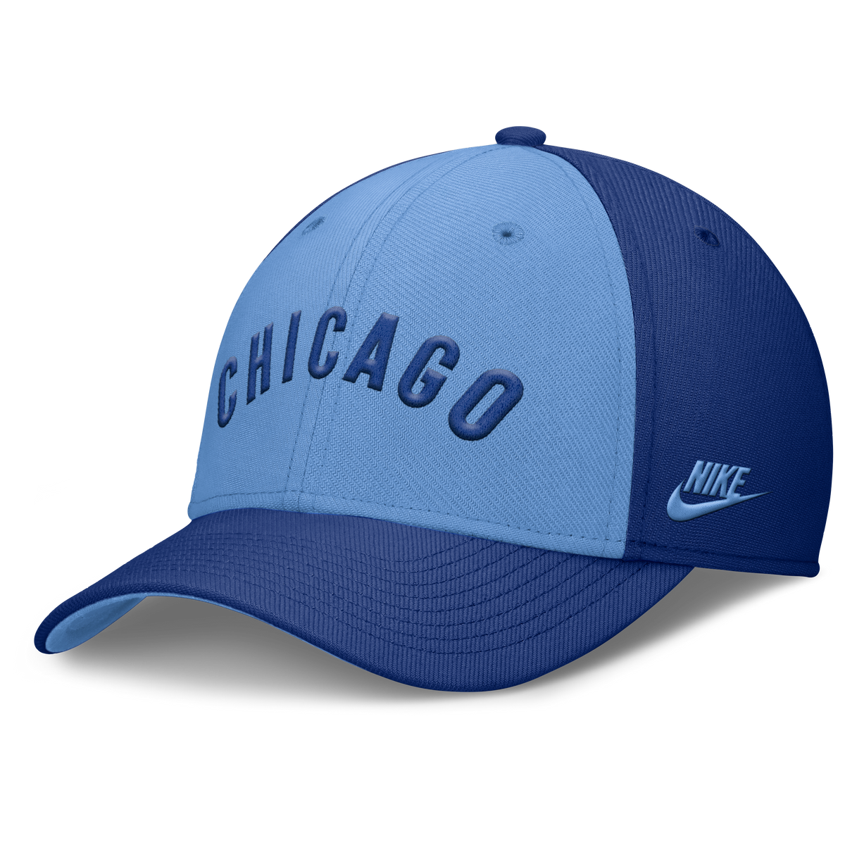 Chicago Cubs Nike Cooperstown Dri-Fit Rise City Blue Flex Hat product image 3, provided for visual reference and product