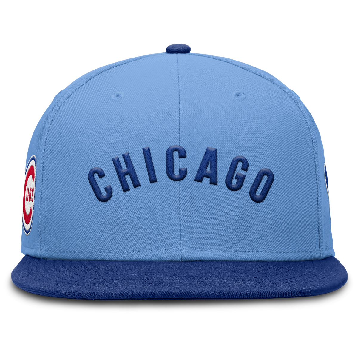 Mens Chicago Cubs Nike Cooperstown Blue Dri-Fit True Fitted Hat product image 2, provided for visual reference and product