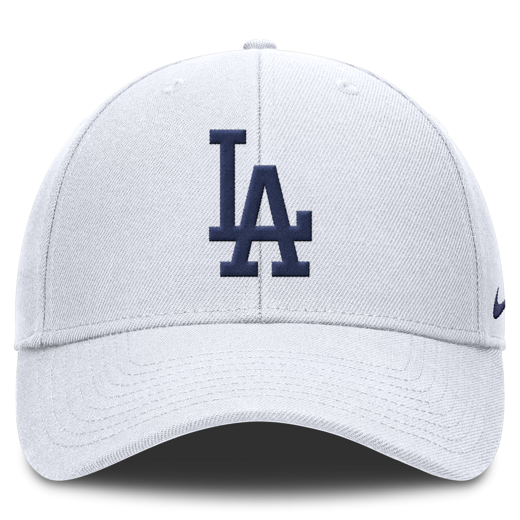 Los Angeles Dodgers Nike White Club Adjustable Hat product image 2, provided for visual reference and product detail review
