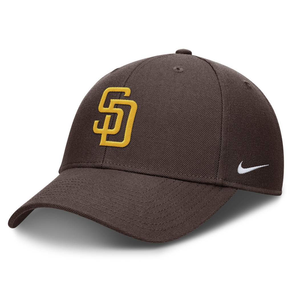 San Diego Padres Nike Brown Club Adjustable Hat product image 1, provided for visual reference and product detail review