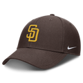 San Diego Padres Nike Brown Club Adjustable Hat product image 1, provided for visual reference and product detail review