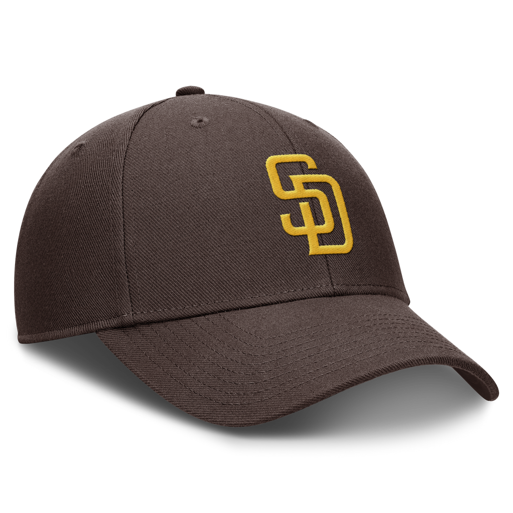 San Diego Padres Nike Brown Club Adjustable Hat product image 3, provided for visual reference and product detail review