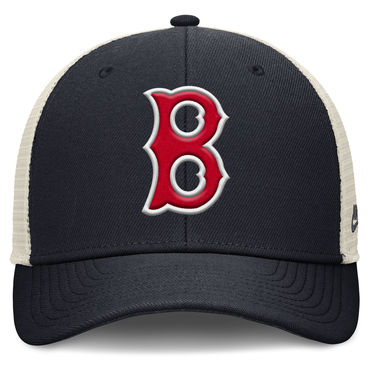 Boston Red Sox Nike Rise Navy Adjustable Snapback Trucker Hat product image 2, provided for visual reference and product