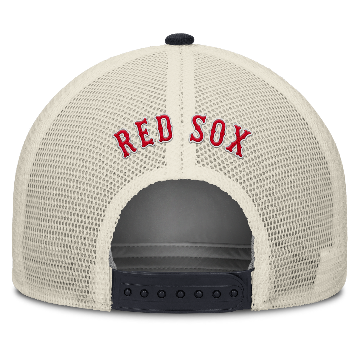 Boston Red Sox Nike Rise Navy Adjustable Snapback Trucker Hat product image 4, provided for visual reference and product