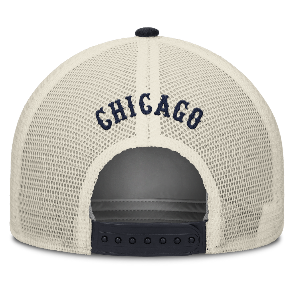 Chicago White Sox Nike Rise Navy Adjustable Snapback Trucker Hat product image 4, provided for visual reference and product
