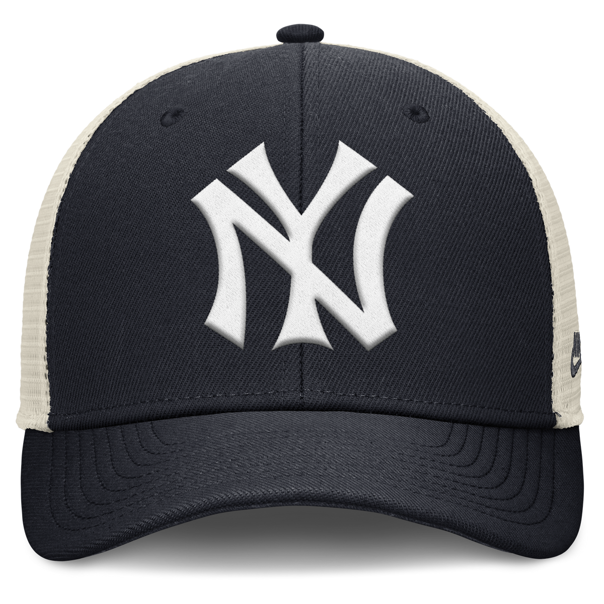 New York Yankees Nike Rise Navy Adjustable Snapback Trucker Hat product image 2, provided for visual reference and product