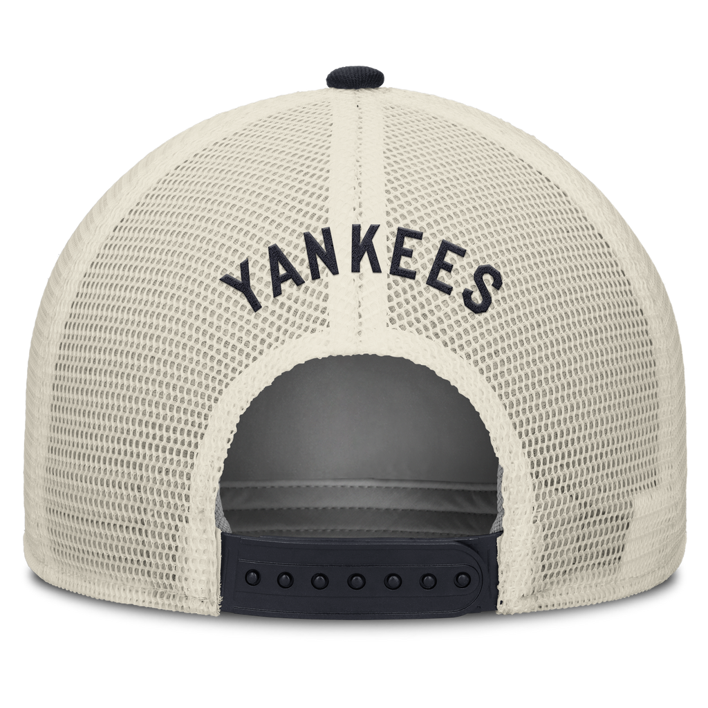New York Yankees Nike Rise Navy Adjustable Snapback Trucker Hat product image 4, provided for visual reference and product