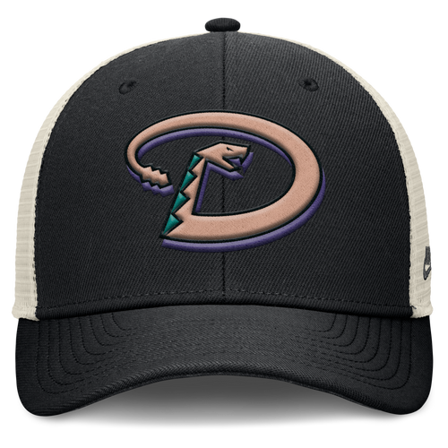 Arizona Diamondbacks Nike Rise Black Adjustable Snapback Trucker Hat product image 2, provided for visual reference and