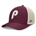 Philadelphia Phillies Nike Rise Maroon Adjustable Snapback Trucker Hat product image 1, provided for visual reference and