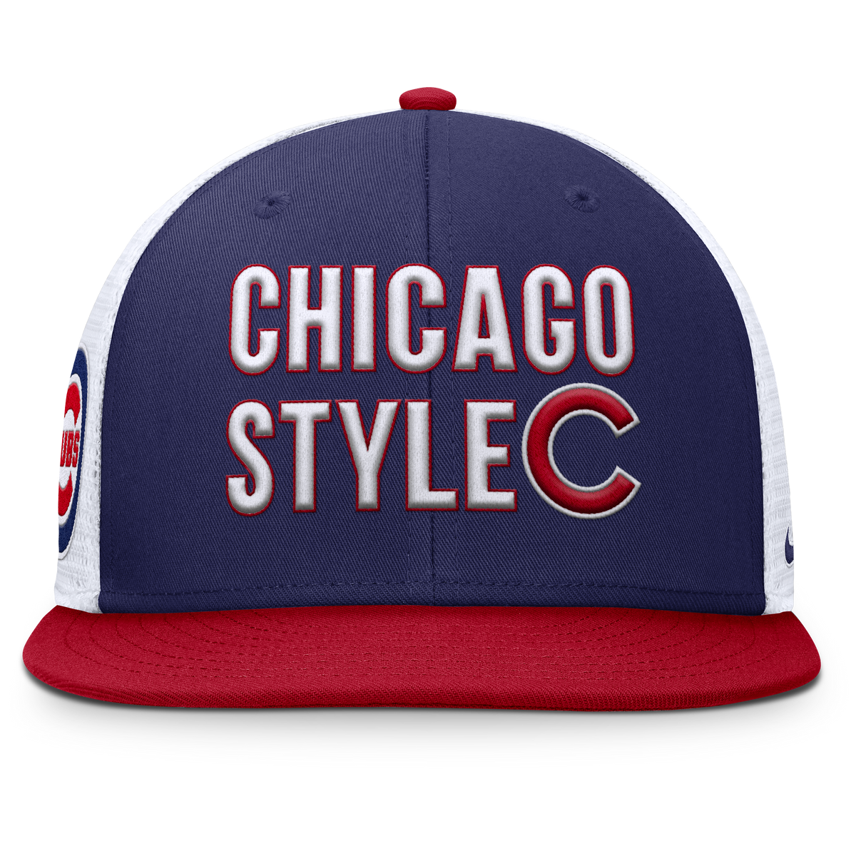 Chicago Cubs Nike Chicago Style Dri-Fit Pro Adjustable Trucker Snapback Hat product image 2, provided for visual reference