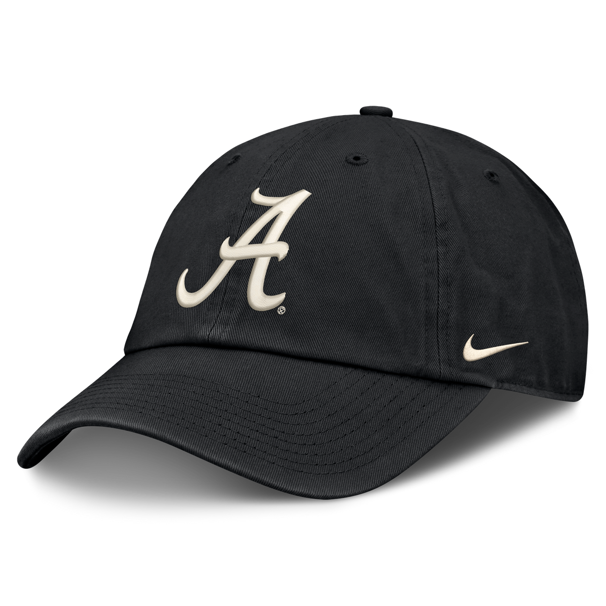 Alabama Crimson Tide Black Nike Club Unstructured Adjustable Hat product image 1, provided for visual reference and product