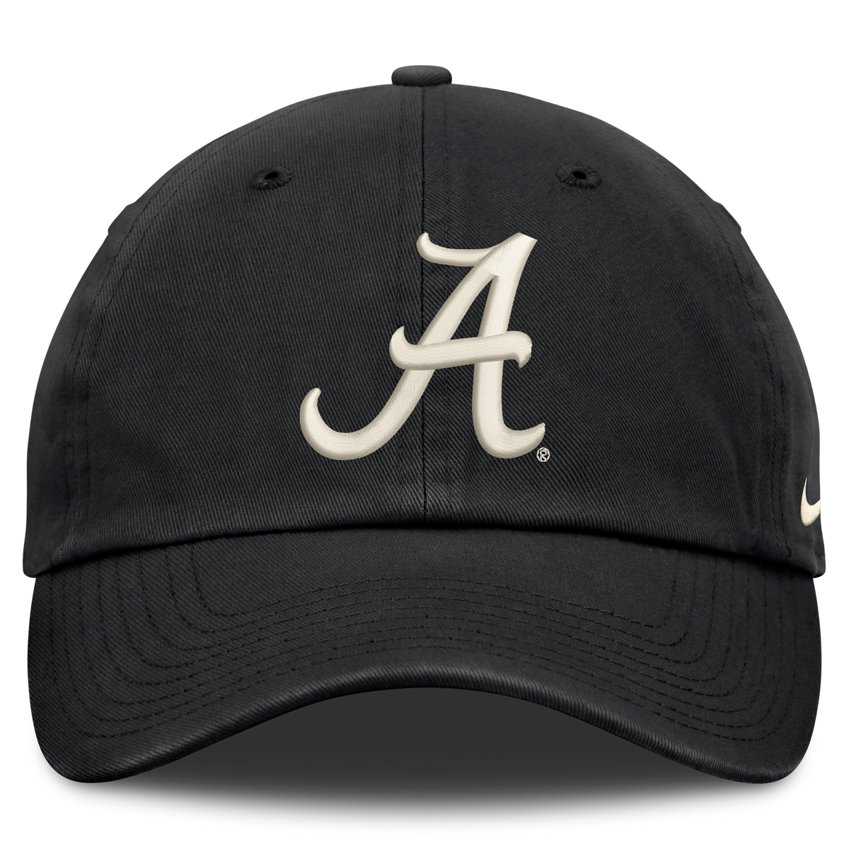 Alabama Crimson Tide Black Nike Club Unstructured Adjustable Hat product image 2, provided for visual reference and product
