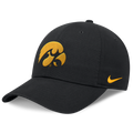 Iowa Hawkeyes Black Nike Club H86 Unstructured Adjustable Hat product image 1, provided for visual reference and product