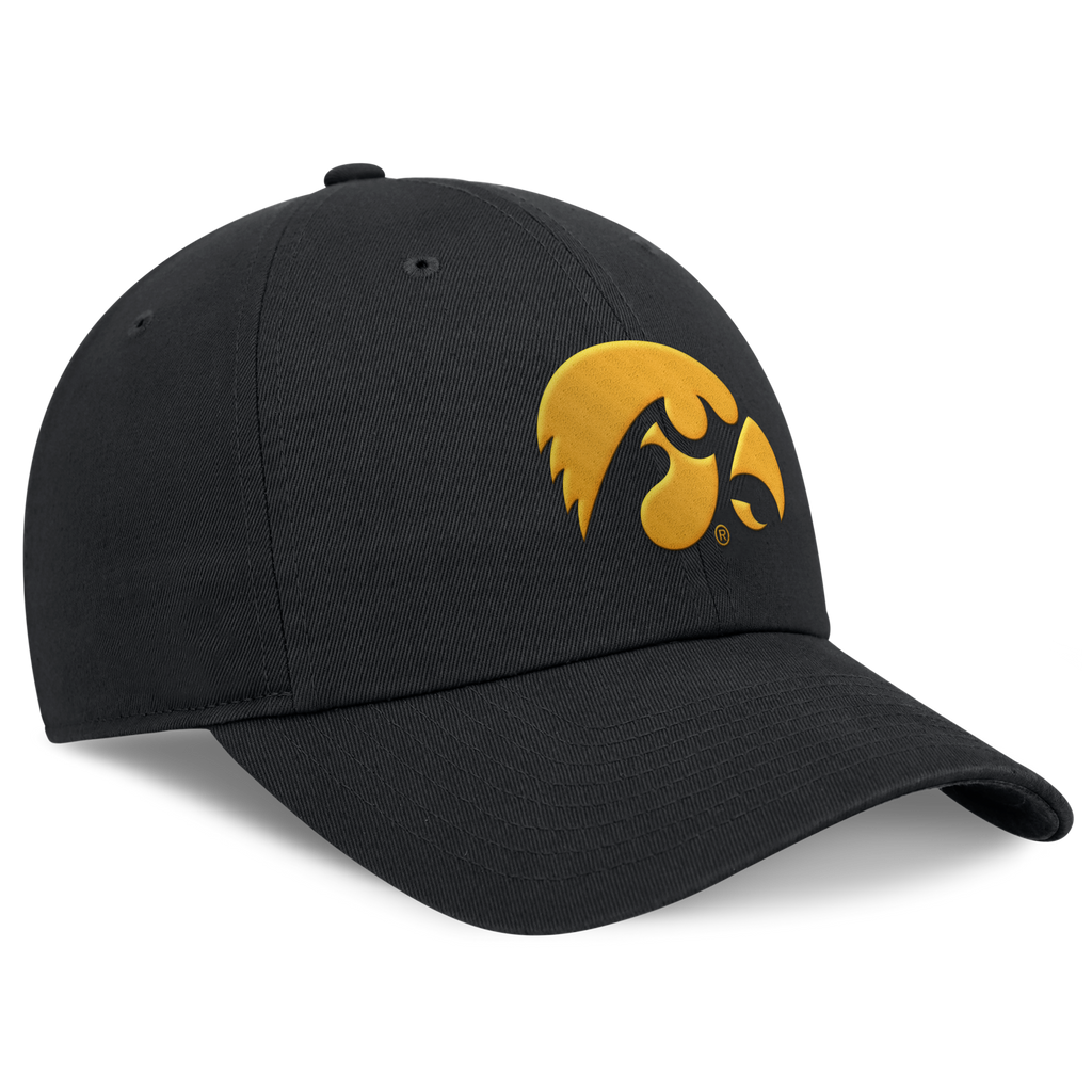 Iowa Hawkeyes Black Nike Club H86 Unstructured Adjustable Hat product image 3, provided for visual reference and product