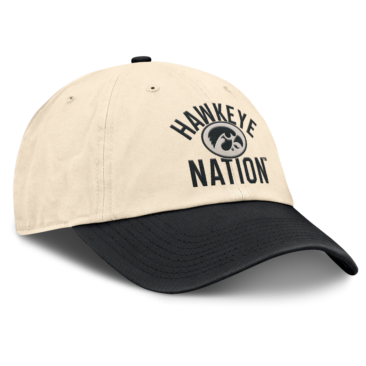 Iowa Hawkeyes Nike Unisex 2026 Primetime Natural 2-Tone Club Adjustable Hat - Natural product image 3, provided for visual