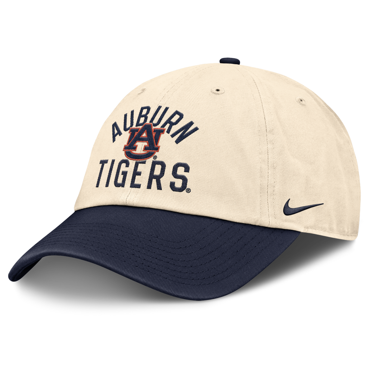 Auburn Tigers Nike Unisex 2026 Primetime Natural 2-Tone Club Adjustable Hat - Natural product image 1, provided for visual