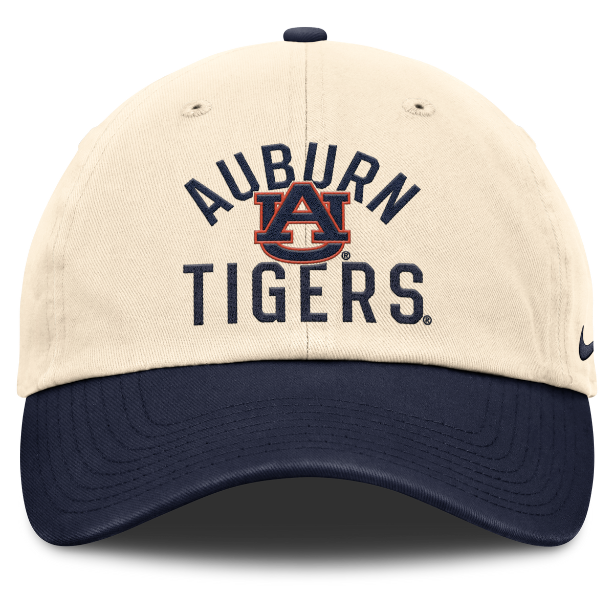 Auburn Tigers Nike Unisex 2026 Primetime Natural 2-Tone Club Adjustable Hat - Natural product image 2, provided for visual