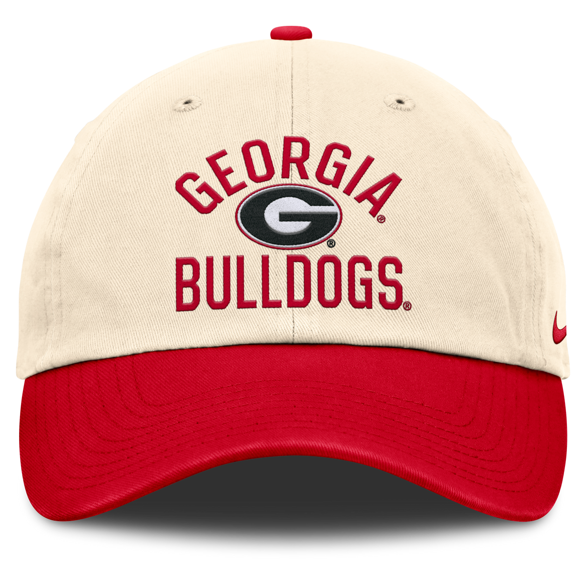 Georgia Bulldogs Nike Unisex 2026 Primetime Natural 2-Tone Club Adjustable Hat - Natural product image 2, provided for