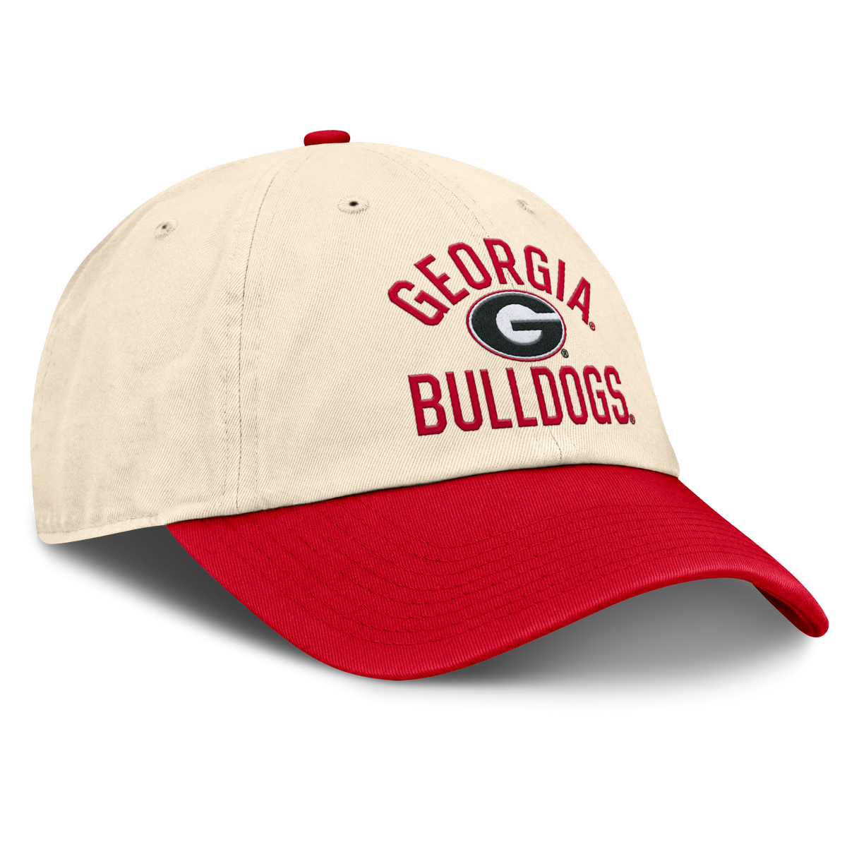 Georgia Bulldogs Nike Unisex 2026 Primetime Natural 2-Tone Club Adjustable Hat - Natural product image 3, provided for