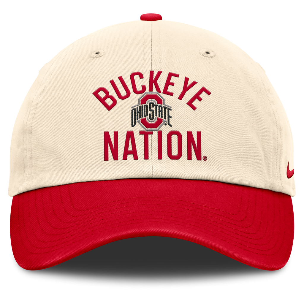 Ohio State Buckeyes Nike Unisex 2026 Primetime Natural 2-Tone Club Adjustable Hat - Natural product image 2, provided for