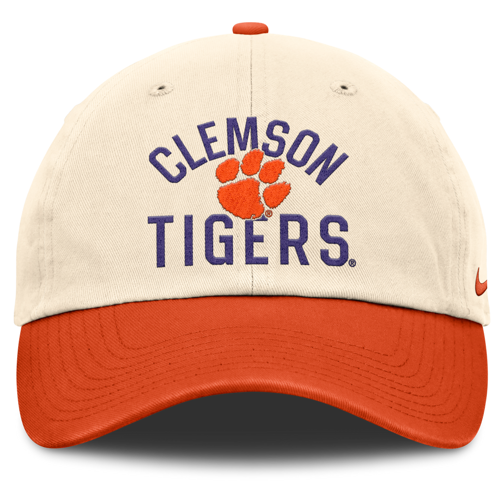 Clemson Tigers Nike Unisex 2026 Primetime Natural 2-Tone Club Adjustable Hat - Natural product image 2, provided for visual