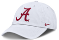 Alabama Crimson Tide Nike White Club Primetime Adjustable Hat product image 1, provided for visual reference and product