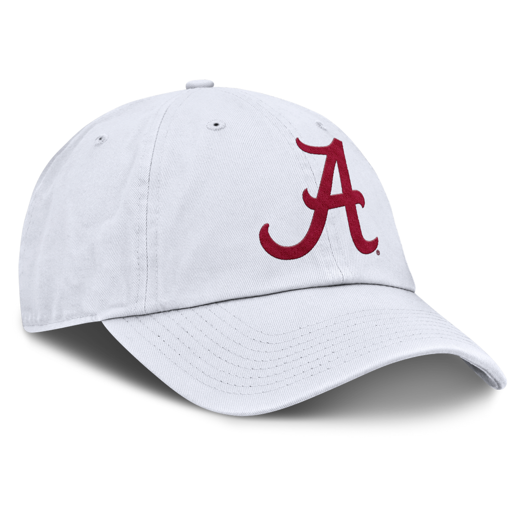 Alabama Crimson Tide Nike White Club Primetime Adjustable Hat product image 3, provided for visual reference and product