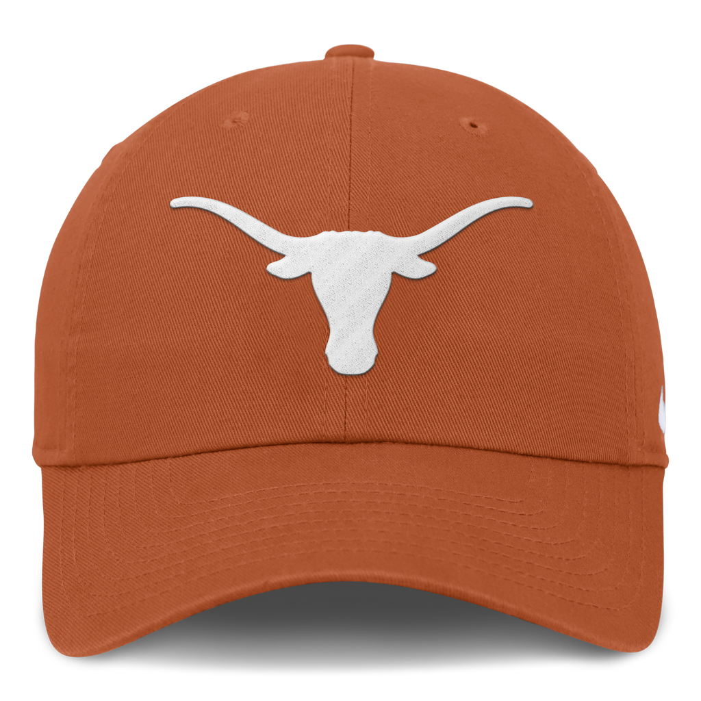 Texas Longhorns Nike Club H86 Unstructured Adjustable Hat-Burnt Orange product image 2, provided for visual reference and
