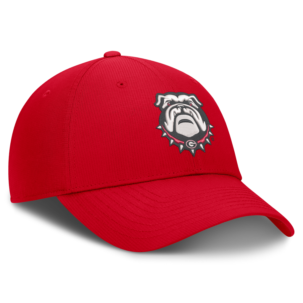 Georgia Bulldogs Nike Club Performance Adjustable Hat-Red product image 3, provided for visual reference and product detail