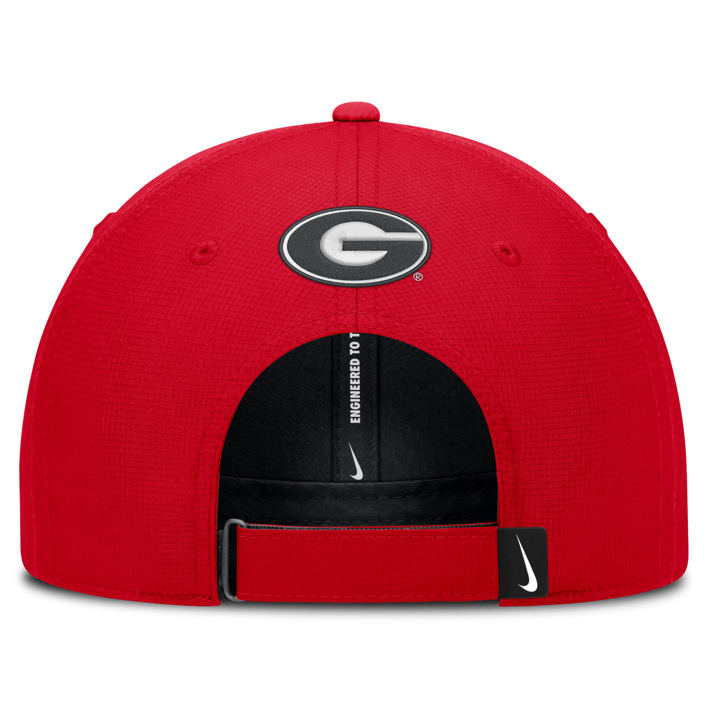 Georgia Bulldogs Nike Club Performance Adjustable Hat-Red product image 4, provided for visual reference and product detail