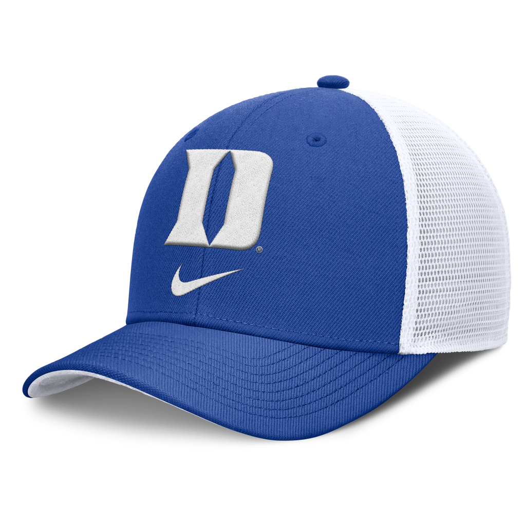 Duke Blue Devils Nike Rise Royal Blue Adjustable Snapback Trucker Hat product image 1, provided for visual reference and