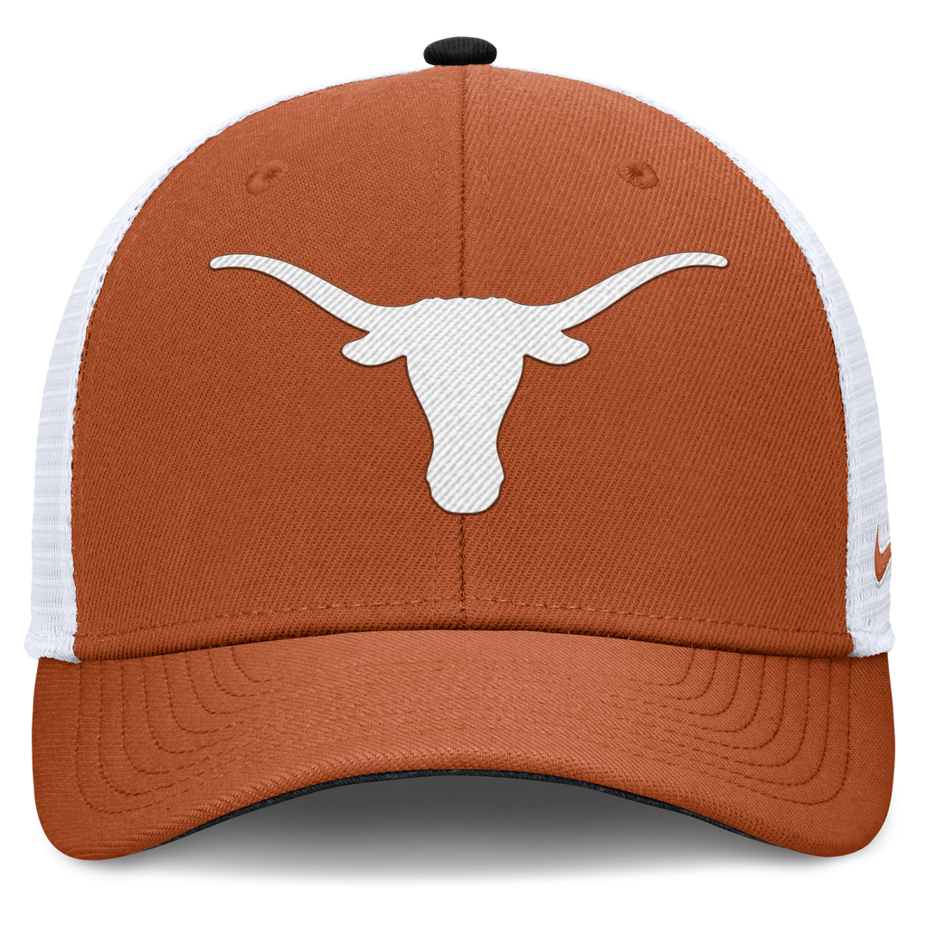 Texas Longhorns Nike Rise Primetime Burnt Orange Adjustable Snapback Trucker Hat product image 2, provided for visual