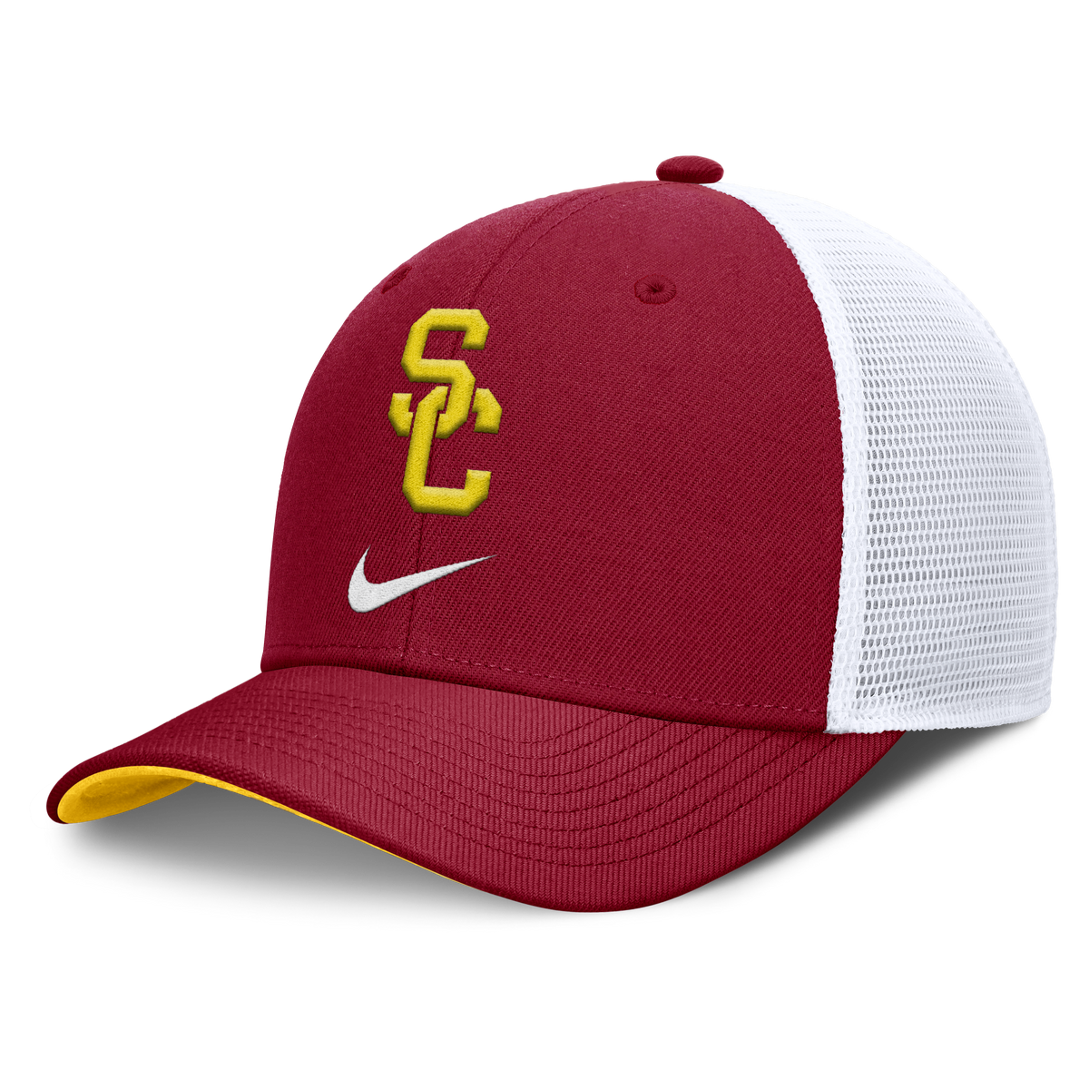 USC Trojans Nike Dri Fit Rise Primetime Structured Adjustable Trucker Hat product image 1, provided for visual reference and